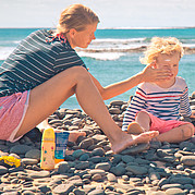 Kinderbetreuung am Strand