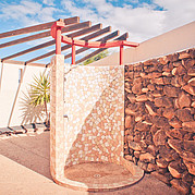 Surfvilla Fuerteventura, Warme Außendusche