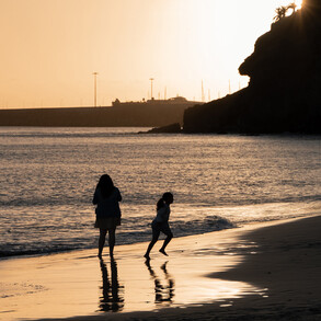 Der kleine Strand in Morro Jable ist ideal für Kinder